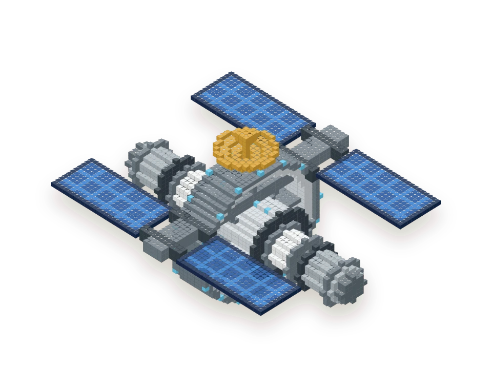 ボクセルで作られた宇宙ステーション